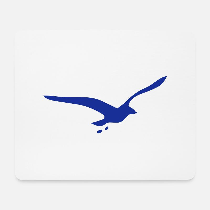 Möwe - Mousepad (Querformat) - Weiß