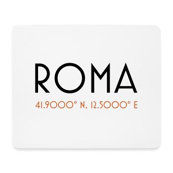 roma coordinates rome - Tapis de souris (format paysage) - blanc - Devant