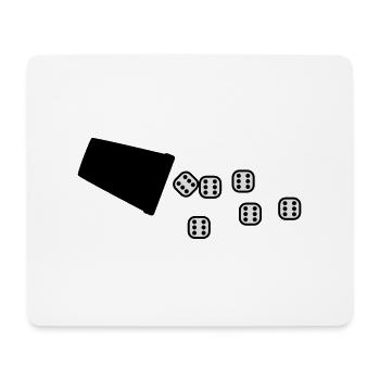 wuerfeln_6er_2c - Tapis de souris (format paysage) - blanc - Devant
