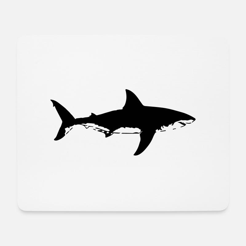 shark - Mousepad (Querformat) - Weiß