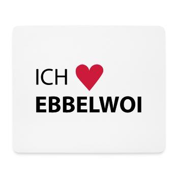 Ich liebe Ebbelwoi FFM - Mousepad (Querformat) - Weiß - Vorne