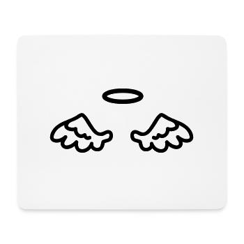 Ailes d'ange - ligne - Tapis de souris (format paysage) - blanc - Devant