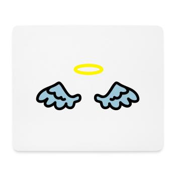 Ailes d'ange - Tapis de souris (format paysage) - blanc - Devant