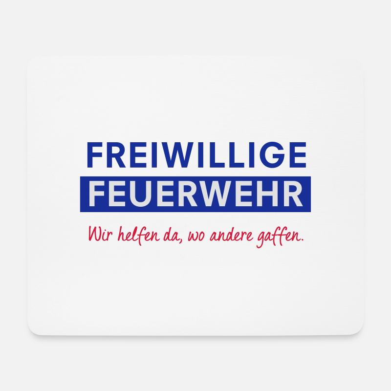Freiwillige Feuerwehr - Mousepad (Querformat) - Weiß