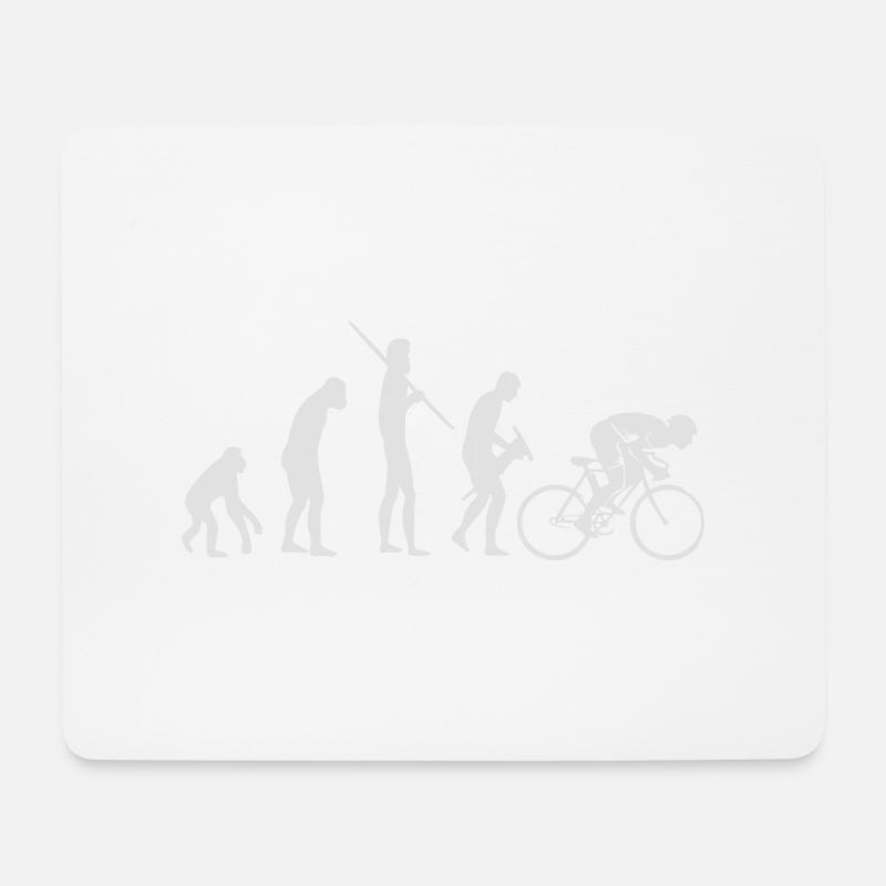 Biker Evolution - Mousepad (Querformat) - Weiß