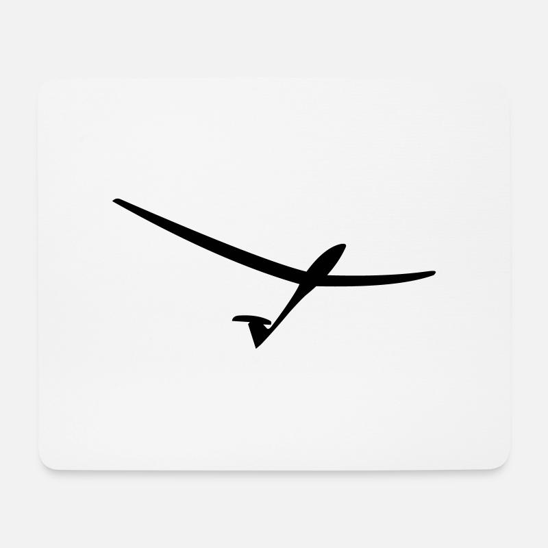 segelflugzeug schnell - Mousepad (Querformat) - Weiß