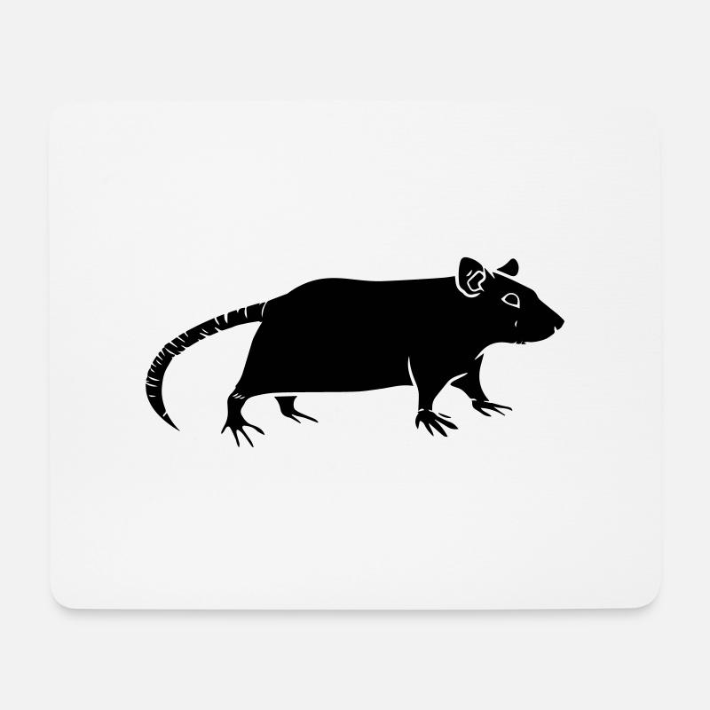 rat - Mousepad (Querformat) - Weiß