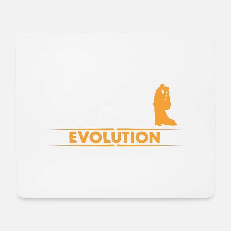 Hochzeit - Evolution - Mousepad (Querformat) - Weiß