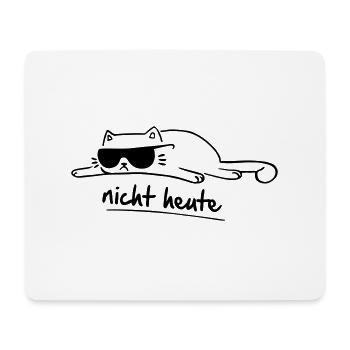 nicht heute - Mousepad (Querformat) - Weiß - Vorne