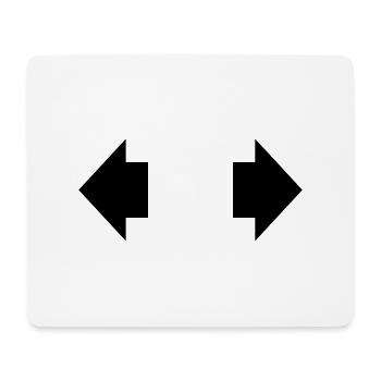 arrow left right - Mouse Pad (horizontal) - white - Front
