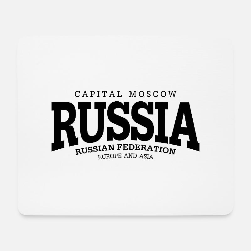 Russia (black) - Mousepad (Querformat) - Weiß