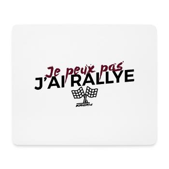 Je peux pas j'ai rallye - Tapis de souris (format paysage) - blanc - Devant