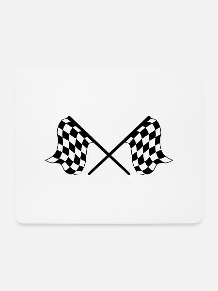 Zielflaggen - Mousepad (Querformat) - Weiß