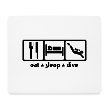 Eat Sleep Dive - Mousepad (Querformat) - Weiß - Vorne