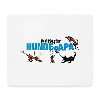 hundepapa - Mousepad (Querformat) - Weiß - Vorne