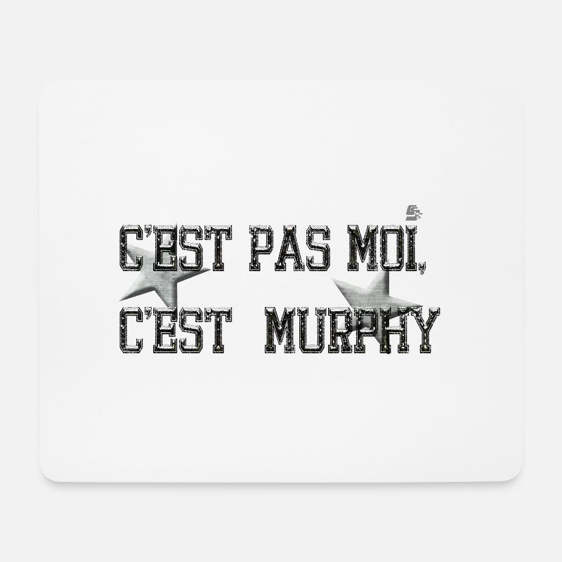 c est pas moi c est_ murphy by customstyle - Tapis de souris (format paysage) - blanc