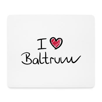 i_love_baltrum__f2 - Mousepad (Querformat) - Weiß - Vorne
