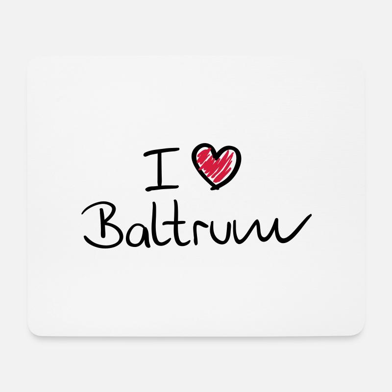 i_love_baltrum__f2 - Mousepad (Querformat) - Weiß