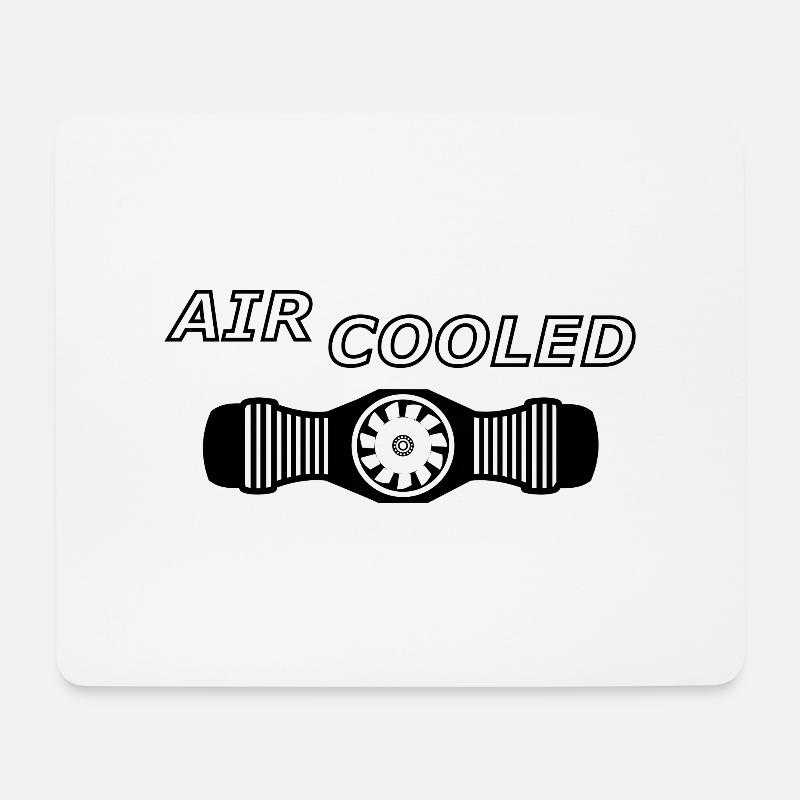 Luftgekühlt - Boxermotor - Aircooled - Mousepad (Querformat) - Weiß
