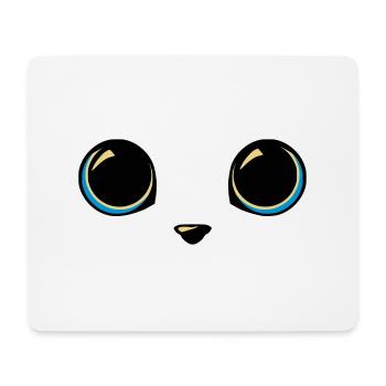 yeux chat - Tapis de souris (format paysage) - blanc - Devant
