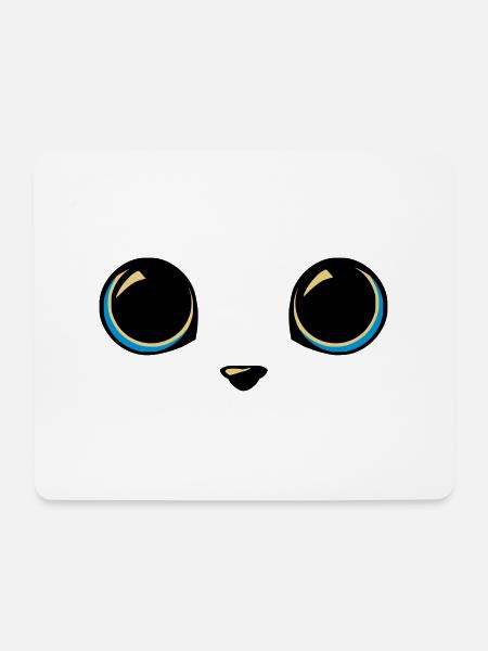 cat eyes - Mouse Pad (horizontal) - white
