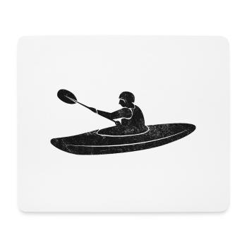 Kajak Wildwasser Paddel Vintage - Mousepad (Querformat) - Weiß - Vorne