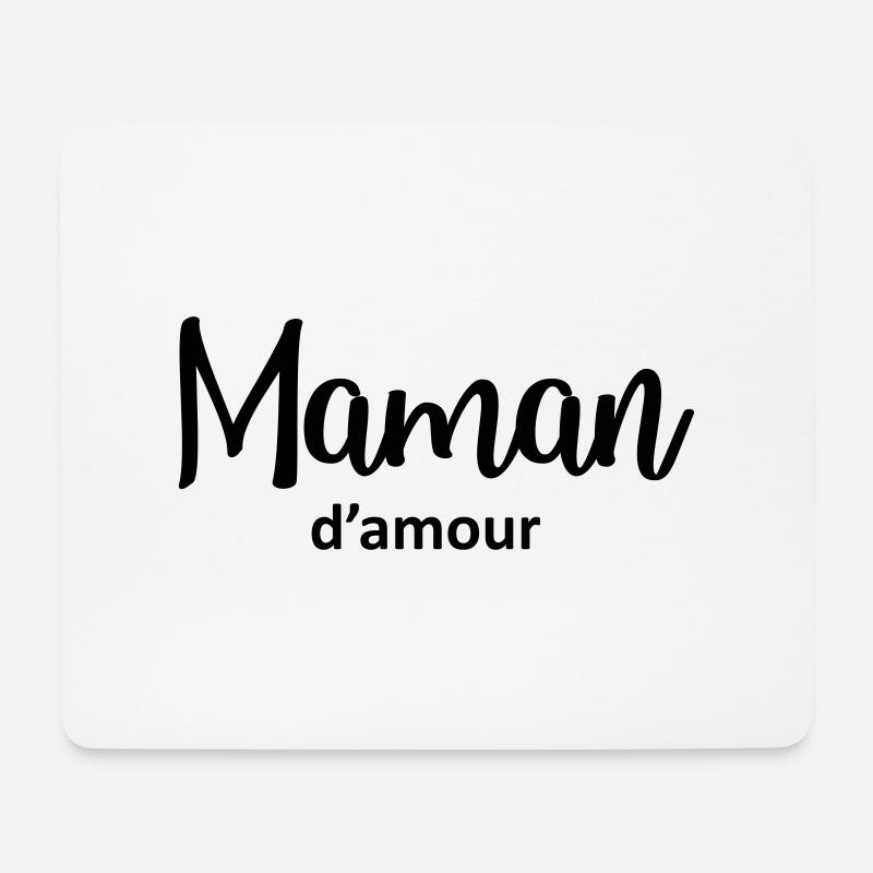 Maman d amour - Tapis de souris (format paysage) - blanc