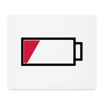 Battery empty - Mouse Pad (horizontal) - white - Front