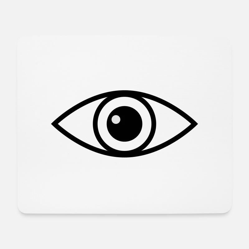 Auge - Mousepad (Querformat) - Weiß