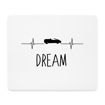 Voiture Convertible Lambo Dream ECG Heartbeat Pulse - Tapis de souris (format paysage) - blanc - Devant