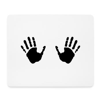 hand_print_1__f1 - Tapis de souris (format paysage) - blanc - Devant