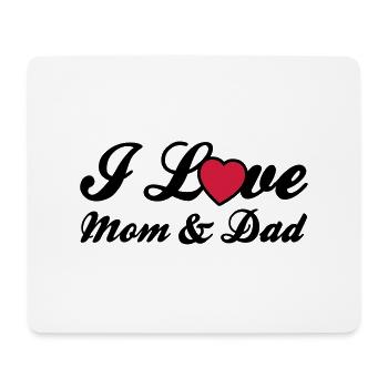 i_love_mom_dad_r2 - Tapis de souris (format paysage) - blanc - Devant