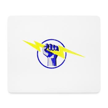 bolt & fist cerclé - Tapis de souris (format paysage) - blanc - Devant