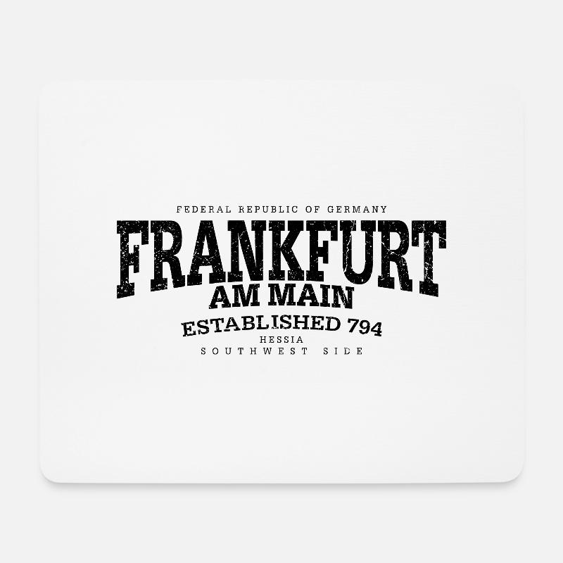 Frankfurt am Main (black oldstyle Edt. '13) - Mousepad (Querformat) - Weiß