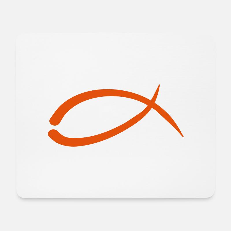 Fisch - Mousepad (Querformat) - Weiß
