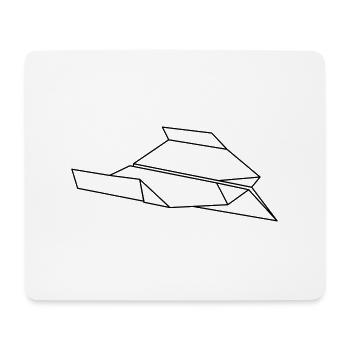 Papierflieger/Schwalbe - Mousepad (Querformat) - Weiß - Vorne