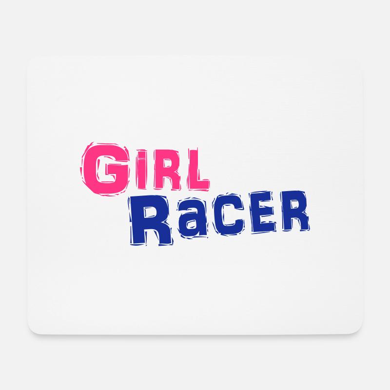 girl racer - Mousepad (Querformat) - Weiß