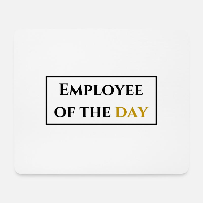 Mitarbeiter des Tages - Mousepad (Querformat) - Weiß