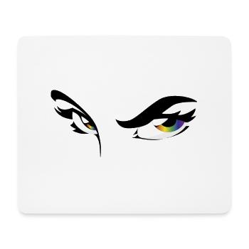 Rainbow 34b - Augen - Gesicht - face - Mousepad (Querformat) - Weiß - Vorne