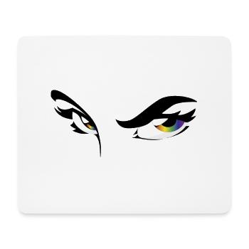 Rainbow 34w - Augen - Gesicht - face - Mousepad (Querformat) - Weiß - Vorne