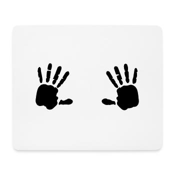 Handabdruck Brüste Breast 1c - Mousepad (Querformat) - Weiß - Vorne