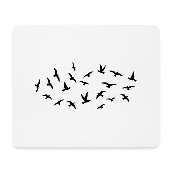 Vögel - Mousepad (Querformat) - Weiß - Vorne