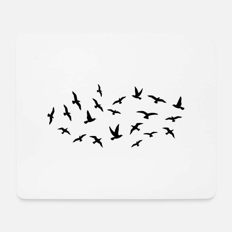 Vögel - Mousepad (Querformat) - Weiß