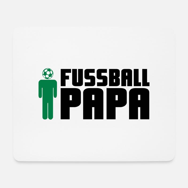 Fußball Papa - Mousepad (Querformat) - Weiß
