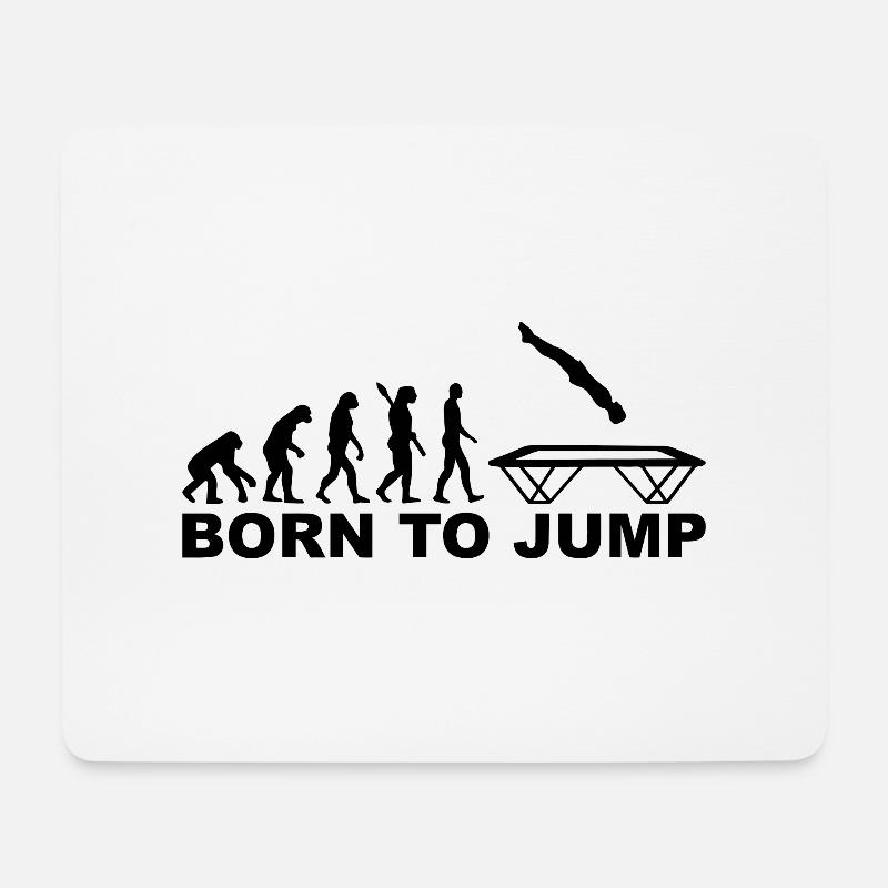 Trampolin - Mousepad (Querformat) - Weiß