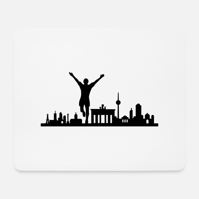Berlin Jogger - Mousepad (Querformat) - Weiß