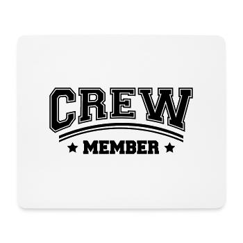 Cool Crew Member Logo Design - Mousepad (Querformat) - Weiß - Vorne