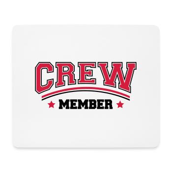 Cool Crew Member Logo Design - Mousepad (Querformat) - Weiß - Vorne
