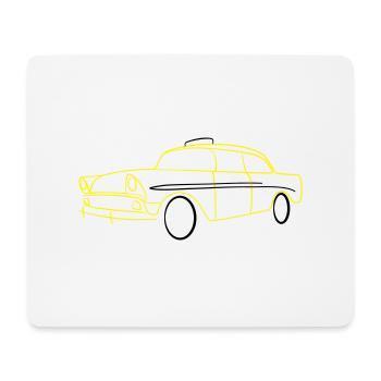 US Yellow Cab Taxi Tribal - Mousepad (Querformat) - Weiß - Vorne