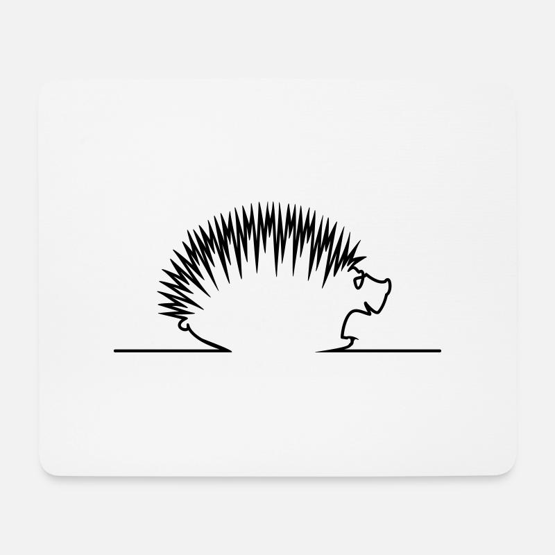 Igel / hedgehog (1c) - Mousepad (Querformat) - Weiß